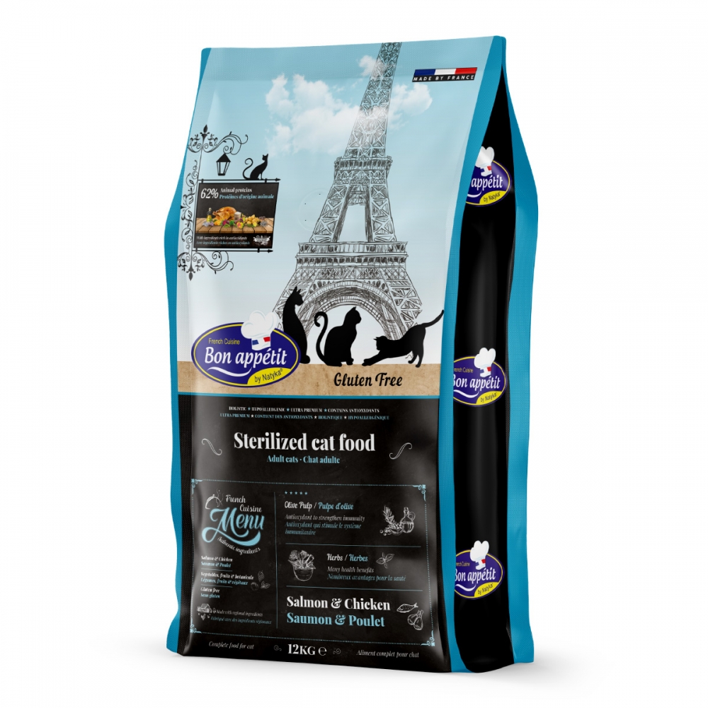 Bon Appetit Sterilized Cat Salmon & Chicken & Rice, 400 г